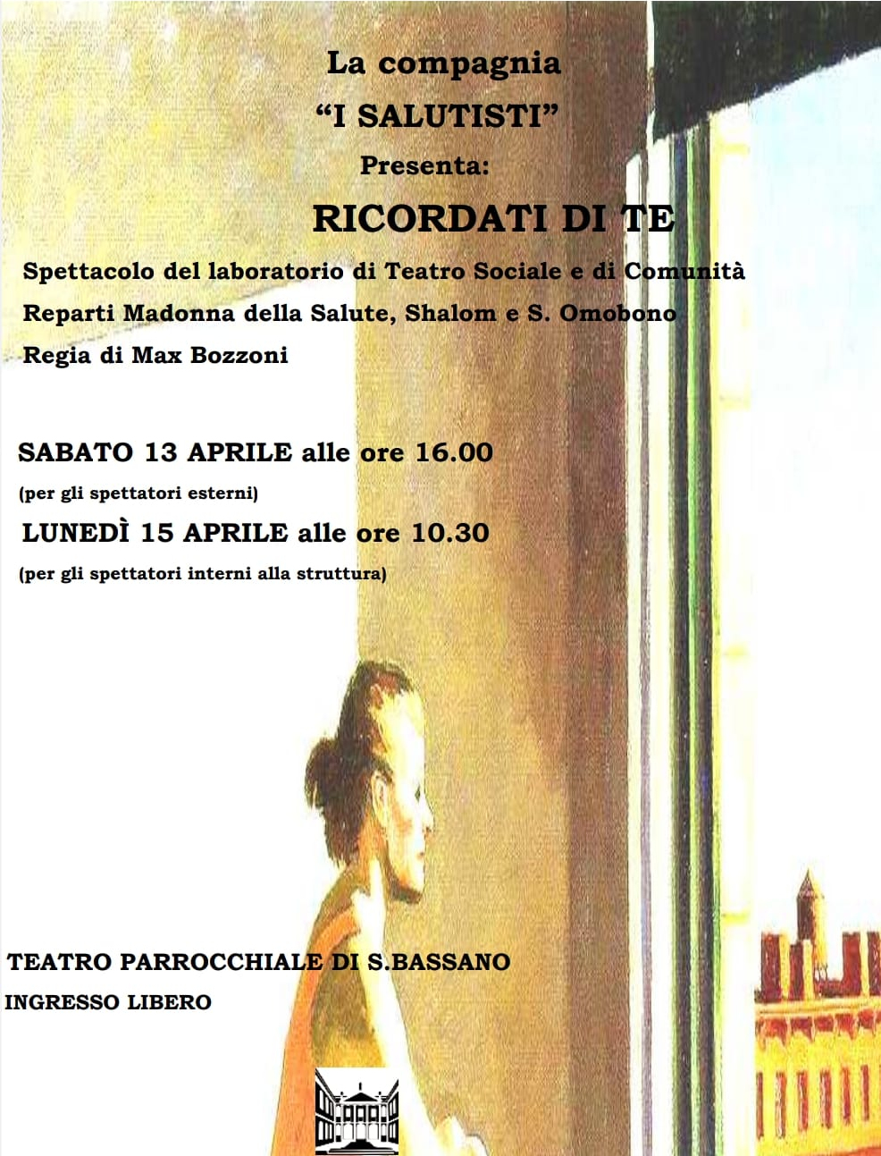 "Ricordati di te", spettacolo di teatro sociale