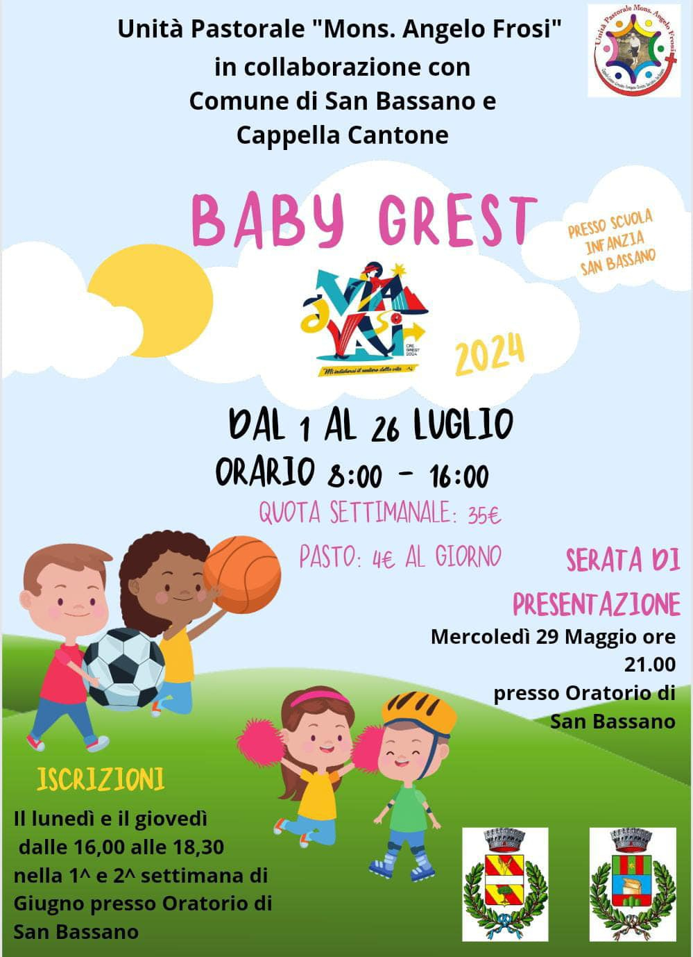 Serata di presentazione del baby-grest