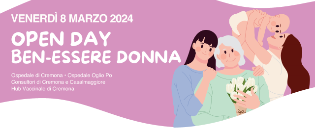 8 marzo 2024: 'Open day' per la salute delle donne